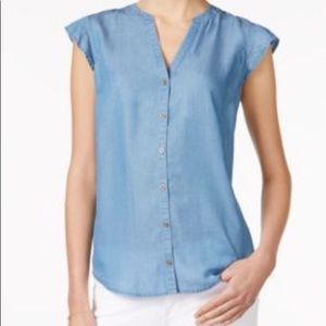 maison Jules chambray blouse